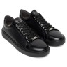 RAYMONT LEATHER CASUAL SNEAKERS BLACK