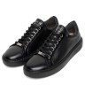 RAYMONT LEATHER CASUAL SNEAKERS BLACK