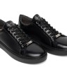 RAYMONT LEATHER CASUAL SNEAKERS BLACK
