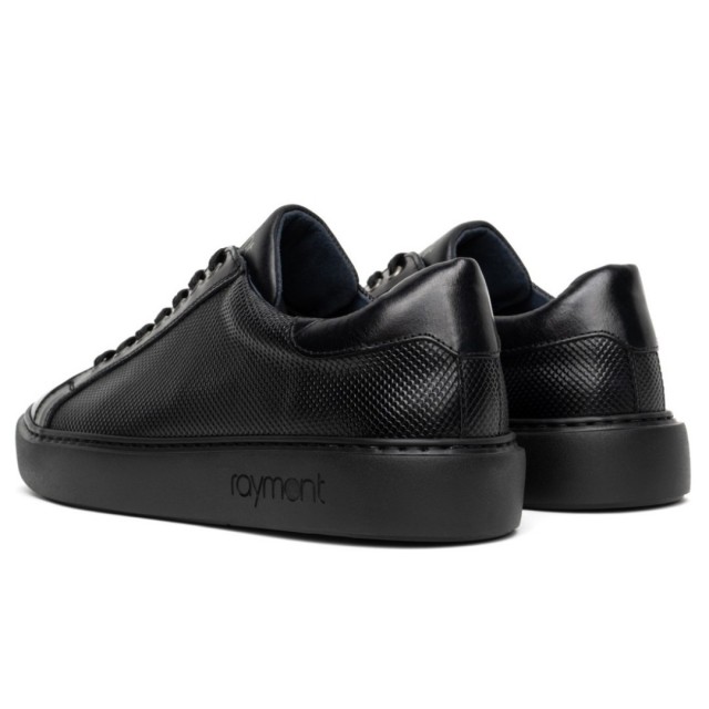 RAYMONT LEATHER CASUAL SNEAKERS BLACK