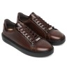 RAYMONT LEATHER CASUAL SNEAKERS BROWN