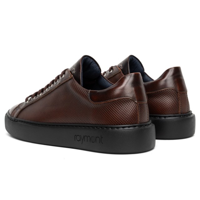 RAYMONT LEATHER CASUAL SNEAKERS BROWN