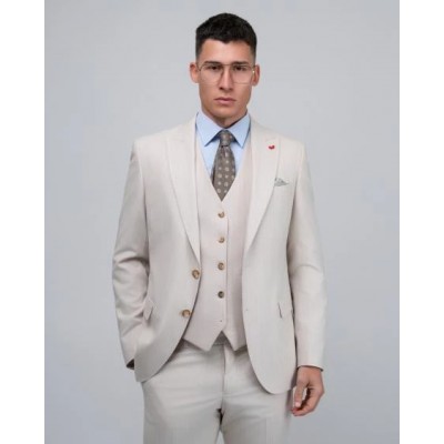DEZIGN STRIPES SUIT BEIGE