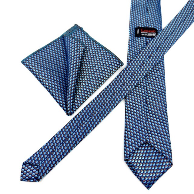 LEGEND ΓΡΑΒΑΤΑ ΣΕΤ ΜΠΛΕ ΣΙΕΛ ΜΕ ΚΑΦΕ