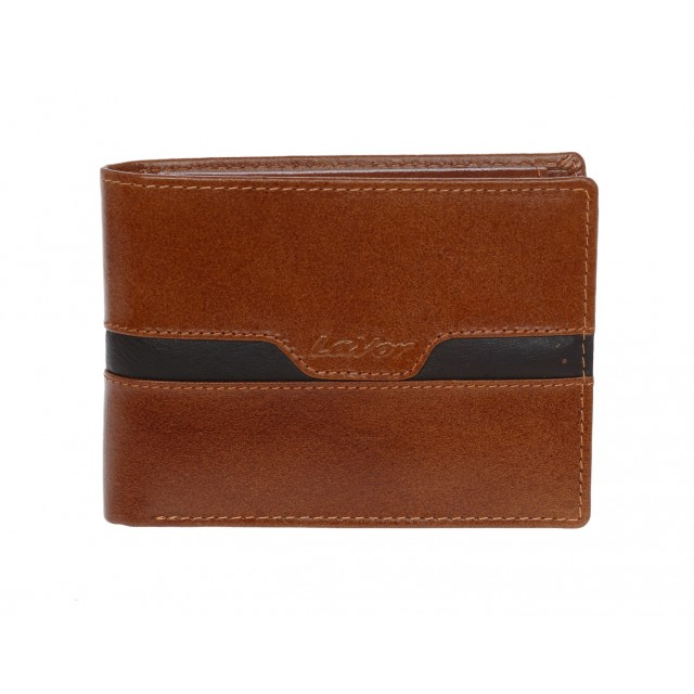 LAVOR Δερμάτινο Πορτοφόλι Κονιάκ