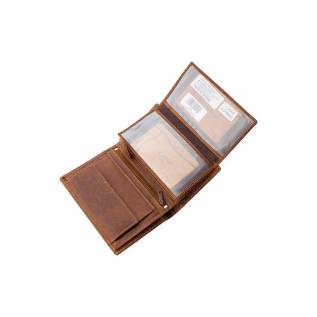 Lavor Δερμάτινο Πορτοφόλι Κονιάκ