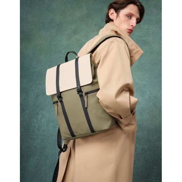 GASTON LUGA BACKPACK CLOUD CREAM / OLIVE