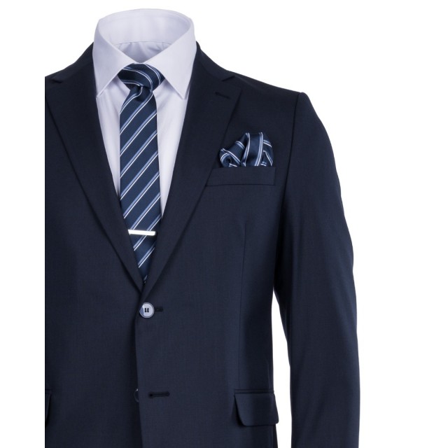 LEXTON SUIT WOOL MIX NAVY BLUE