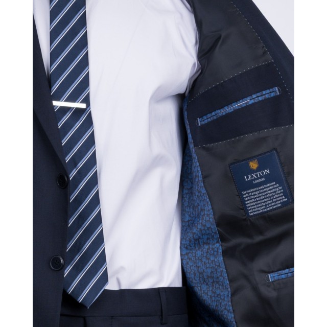 LEXTON SUIT WOOL MIX NAVY BLUE