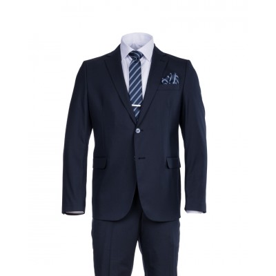 LEXTON SUIT WOOL MIX NAVY BLUE