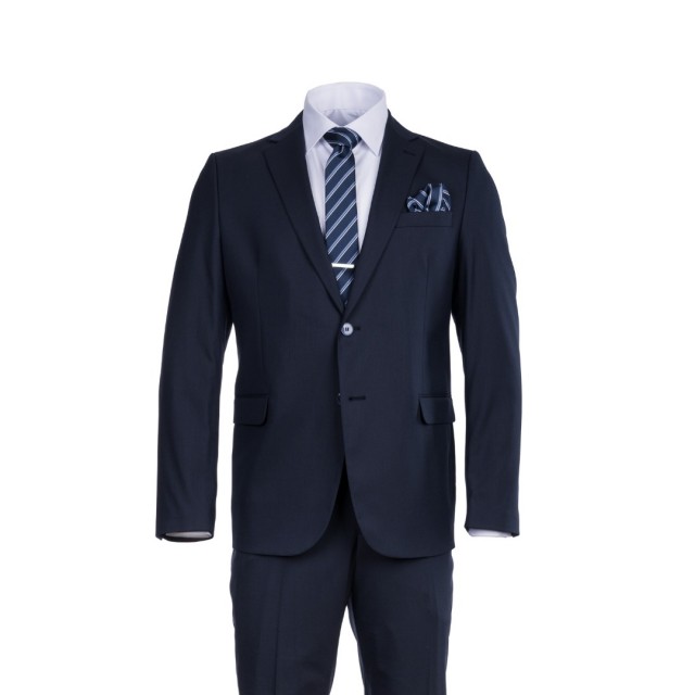 LEXTON SUIT WOOL MIX NAVY BLUE