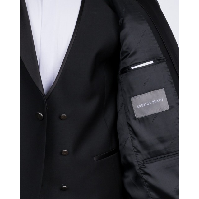 ANGELOS BRATIS ΓΑΜΠΡΙΑΤΙΚΟ SMOKING ΚΟΣΤΟΥΜΙ ΜΑΥΡΟ