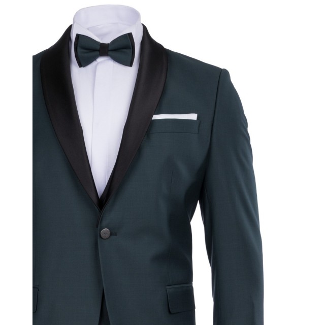 ANGELOS BRATIS ΓΑΜΠΡΙΑΤΙΚΟ SMOKING ΚΟΣΤΟΥΜΙ ΣΚΟΥΡΟ ΠΡΑΣΙΝΟ