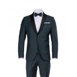 ANGELOS BRATIS ΓΑΜΠΡΙΑΤΙΚΟ SMOKING ΚΟΣΤΟΥΜΙ ΣΚΟΥΡΟ ΠΡΑΣΙΝΟ