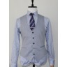 D-ZINE Suit  with Waistcoat Light Blue