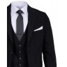 MASSIMO SUIT WITH VEST BLACK