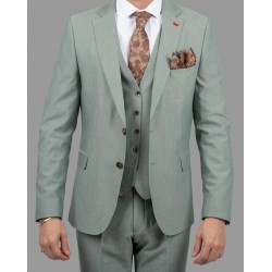 DEZIGN  Κοστούμι Μέντα με Γιλέκο Διπλής Όψης