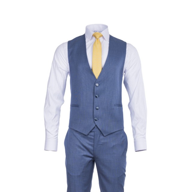 MAKIS TSELIOS SUIT WITH VEST BLUE