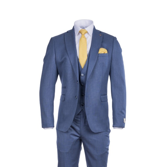 MAKIS TSELIOS SUIT WITH VEST BLUE