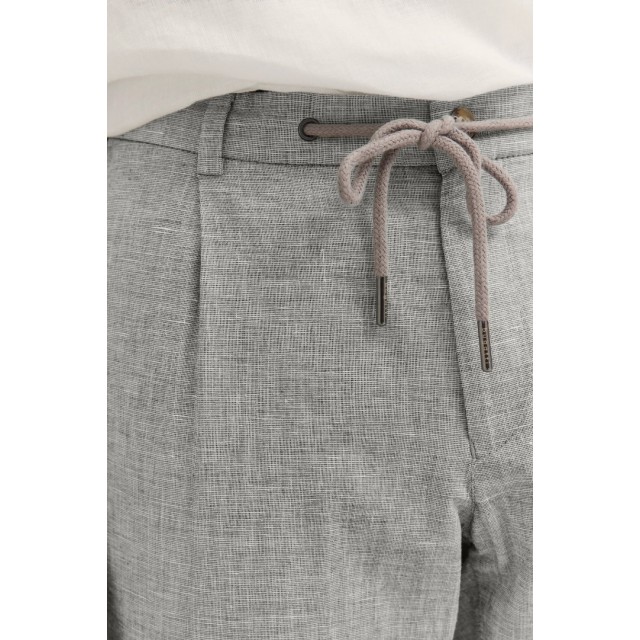 BUGATTI PANTS COTTON LINEN MIX DARK GREY