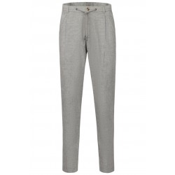 BUGATTI PANTS COTTON LINEN MIX DARK GREY BUGATTI PANTS COTTON LINEN MIX DARK GREY
