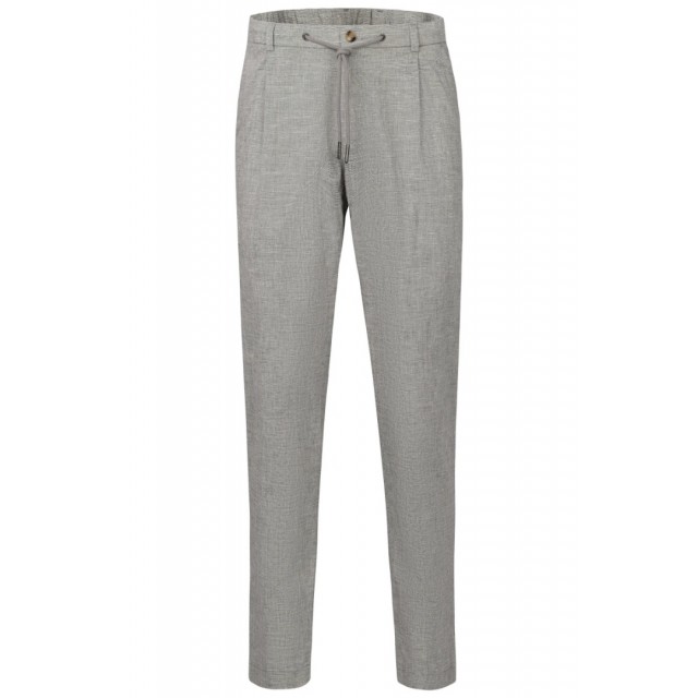 BUGATTI PANTS COTTON LINEN MIX DARK GREY