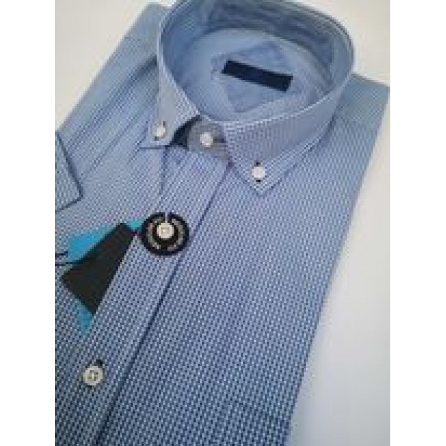 LEXTON Πουκάμισο καρό ράφ-μπλέ