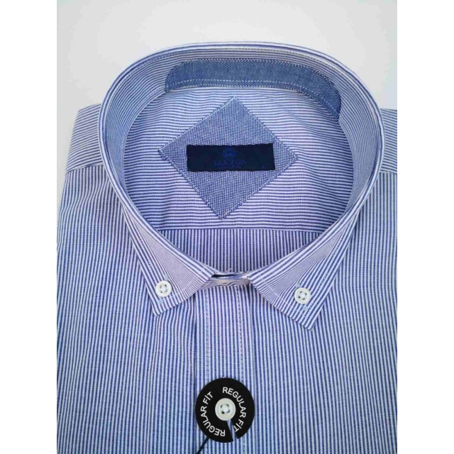 LEXTON Πουκάμισο με ρίγες μπλέ