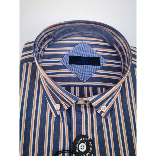 LEXTON Πουκάμισο ριγέ μπλέ