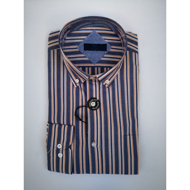 LEXTON Πουκάμισο ριγέ μπλέ