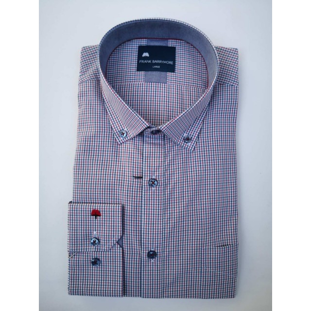 FRANK BARRYMORE  Πουκάμισο καρό Κόκκινο