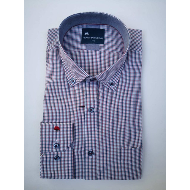 FRANK BARRYMORE  Πουκάμισο καρό Κόκκινο