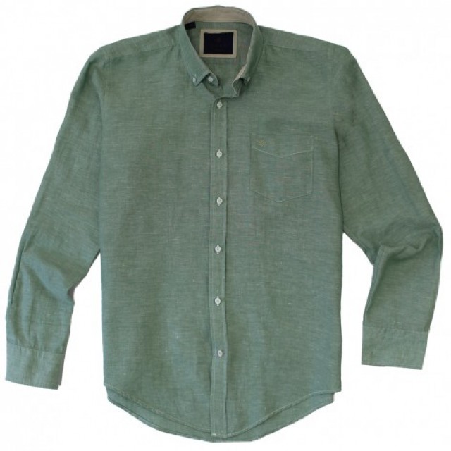DORS  Shirt Linen-Cotton Navy/Navy