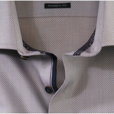 OLYMP Modern Fit, Business Πουκάμισο Μπέζ-καφέ