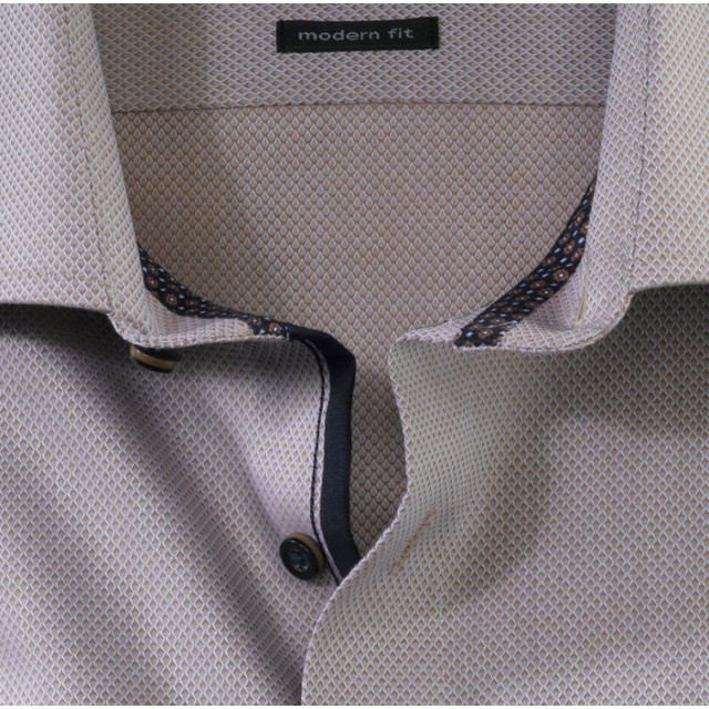 OLYMP Modern Fit, Business Πουκάμισο Μπέζ-καφέ