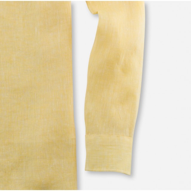 OLYMP Πουκάμισο Λινό Κίτρινο