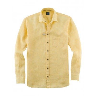 OLYMP Shirt Linen Yellow