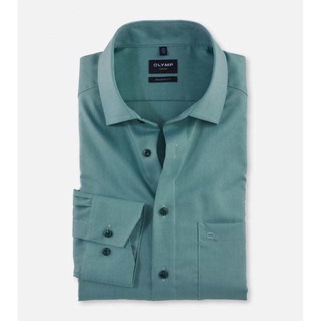 OLYMP ΑΝΔΡΙΚΟ ΠΟΥΚΑΜΙΣΟ MODERN FIT ΠΡΑΣΙΝΟ