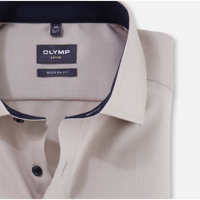 OLYMP ΠΟΥΚΑΜΙΣΟ MODERN FIT ΜΠΕΖ