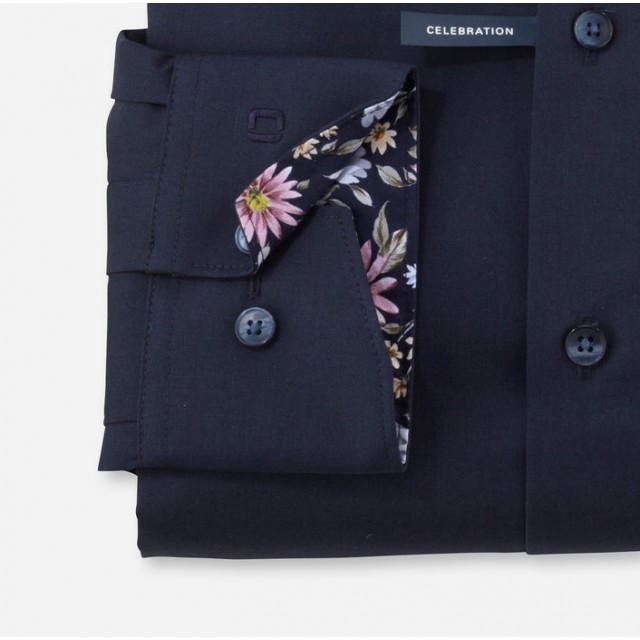 OLYMP ΠΟΥΚΑΜΙΣΟ MODERN FIT ΣΚΟΥΡΟ ΜΠΛΕ