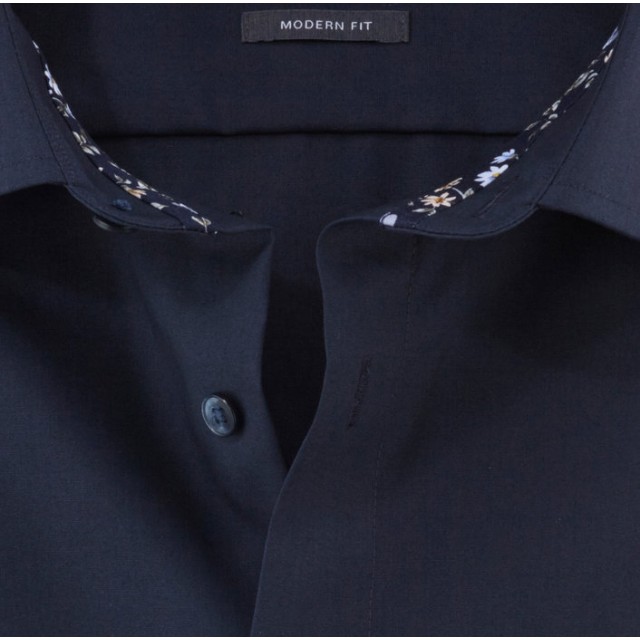 OLYMP ΠΟΥΚΑΜΙΣΟ MODERN FIT ΣΚΟΥΡΟ ΜΠΛΕ