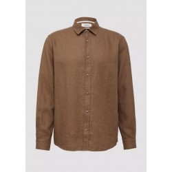 S.OLIVER LINEN SHIRT BROWN