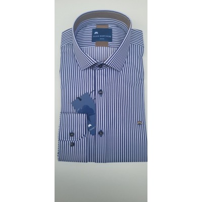 FRANK BARRYMORE SHIRT PIN STRIPE BLUE