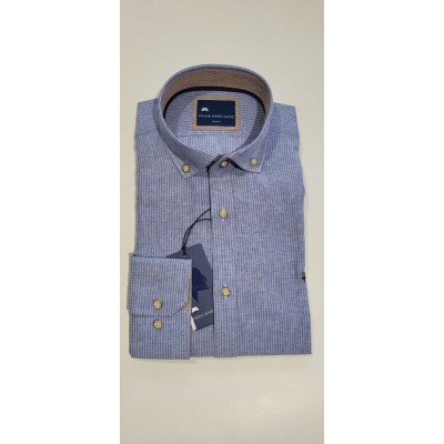 FRANK BARRYMORE SHIRT PIN STRIPE LIGHT BLUE