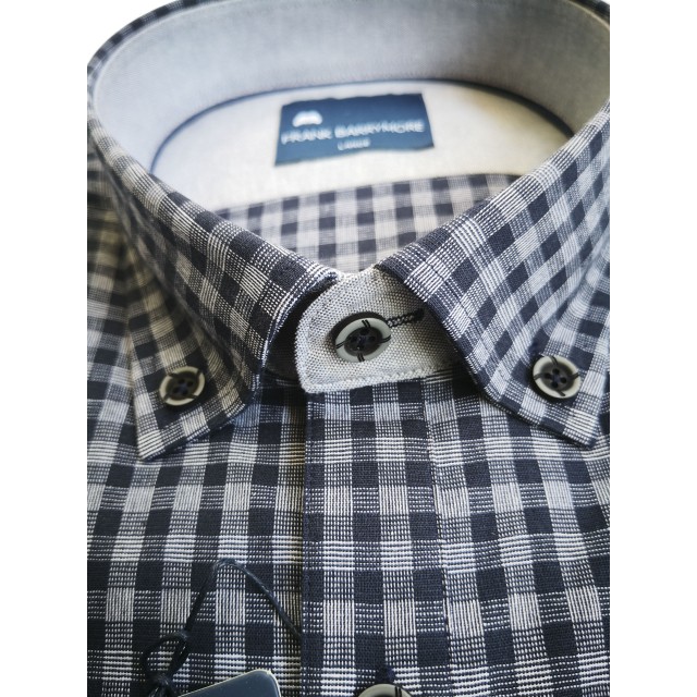 ΠΟΥΚΑΜΙΣΟ ΜΠΛΕ/ΓΚΡΙ FRANK BARRYMORE 