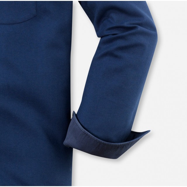 ΠΟΥΚΑΜΙΣΟ CASUAL ΦΑΝΕΛΑ ΜΠΛΕ OLYMP 