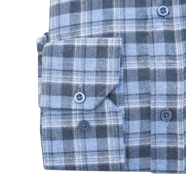 LEXTON Φανέλα Πουκάμισο Καρό Σιέλ 