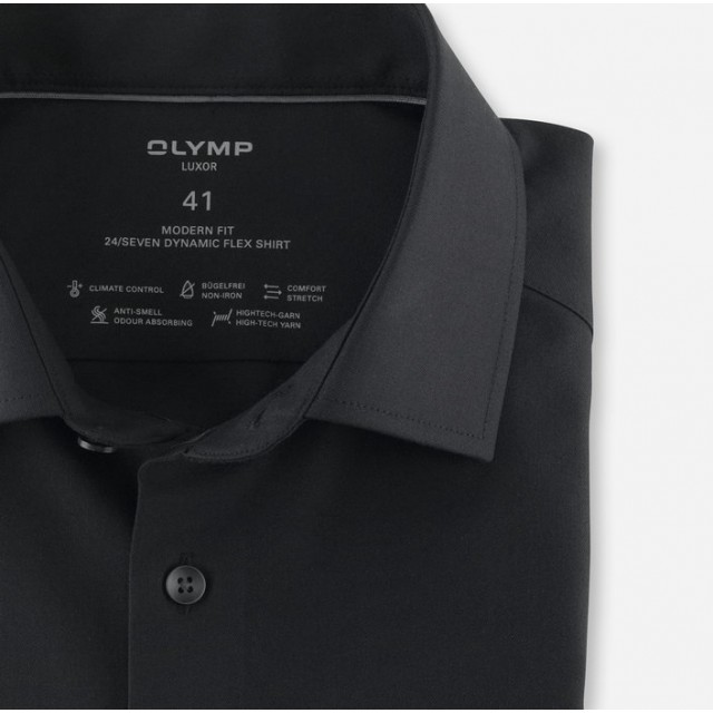 OLYMP LUXOR Πουκάμισο MODERN FIT BLACK