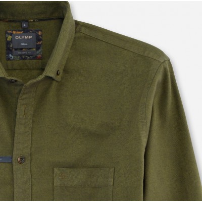 OLYMP CASUAL SHIRT OLIVE