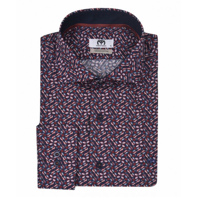 MAKIS TSELIOS Πουκάμισο Μπλέ/Μπορντώ